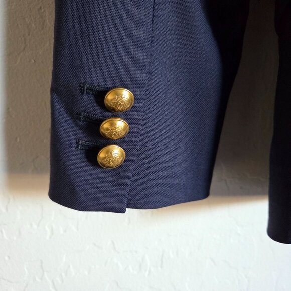 J.Crew Dalton Blazer in Italian Stretch Wool Navy Slim Fit Size Womens 0 Preppy - Picture 8 of 12
